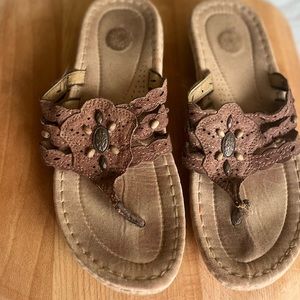 Western bead, styled, sandals